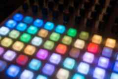 RGB button matrix in the dark showing a large amount of colors